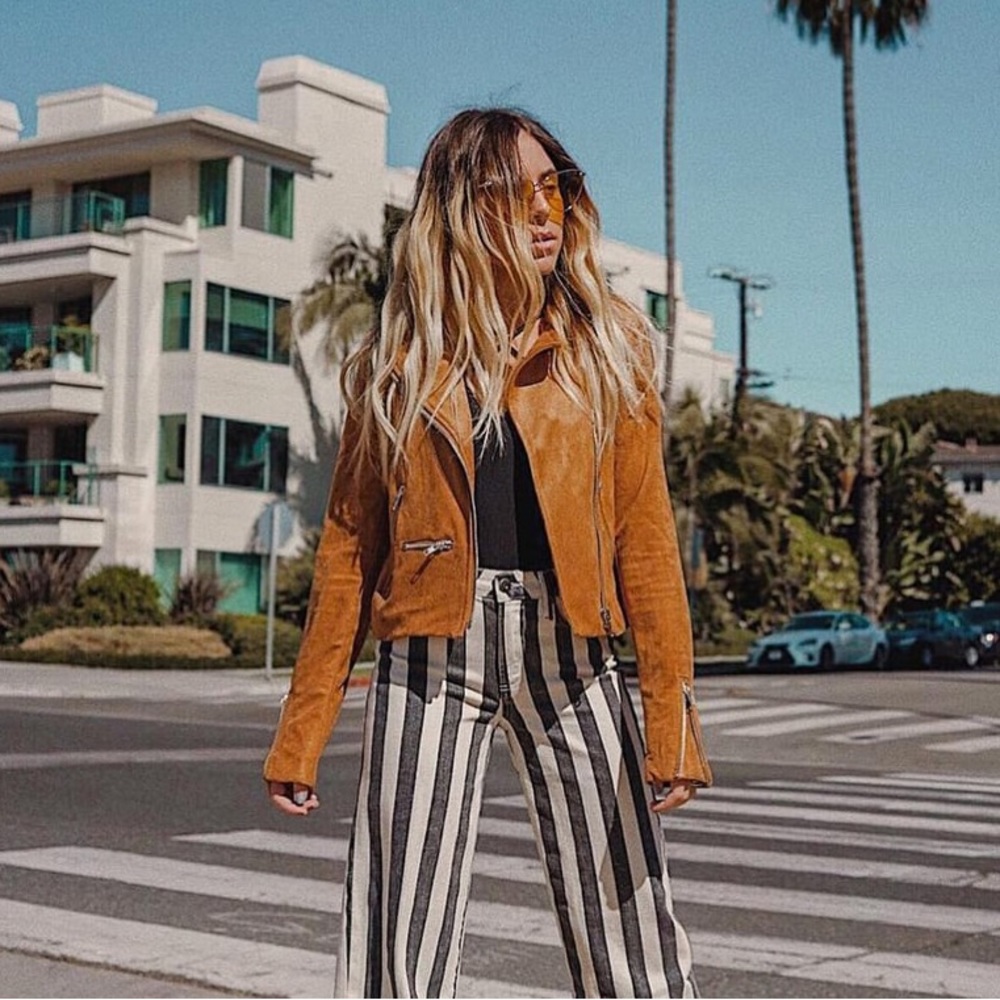 Lulu’s “Suede with Love Tan Moto Jacket”